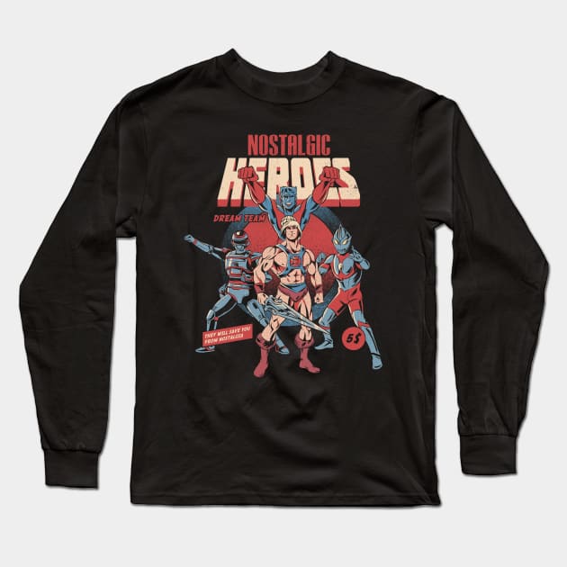 Nostalgic Heroes Long Sleeve T-Shirt by studioyumie